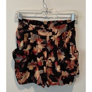 Urban Outfitters Size Medium Floral Black Pull On Soft Shorts.